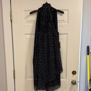 Alex Marie Black and White Polka Dot Backless Dress